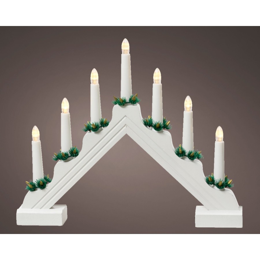 Led Raamdecoratie Hout Trap Steady Binnen Wit/ Warm Wit 4,8x