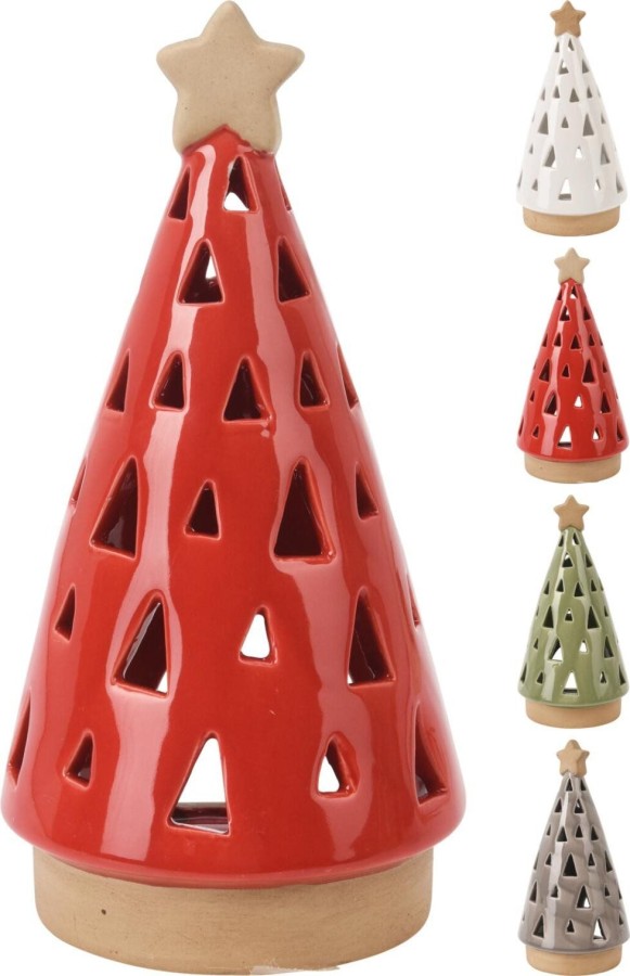 Kerstboom Theelichthouder 9x15cm