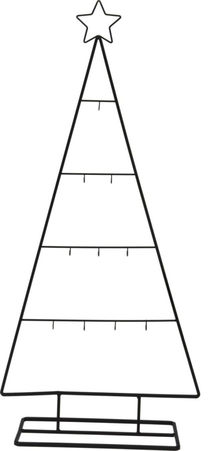 Kerstboom Metaal 35x77cm Zwart