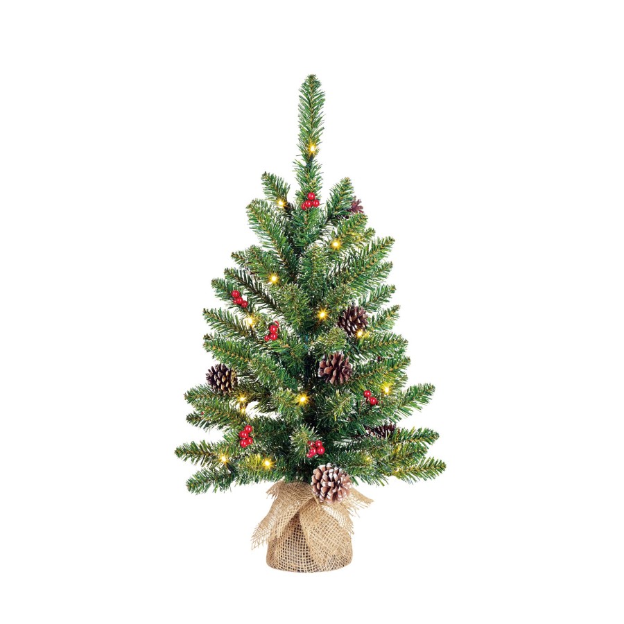 Creston Kerstboom Led Werk Op Batterijen Groen