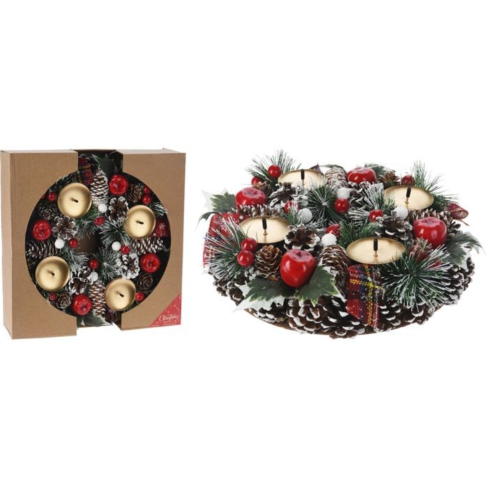 Krans 27cm Advent Dennenappel