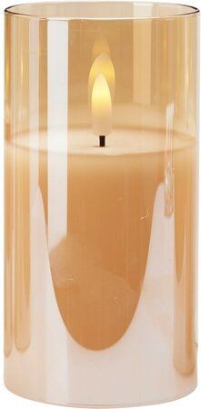 Ledkaars Glas 15cm
