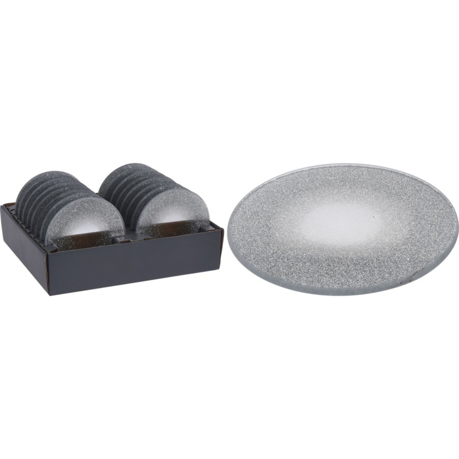 Onderzetter 10cm Zilver