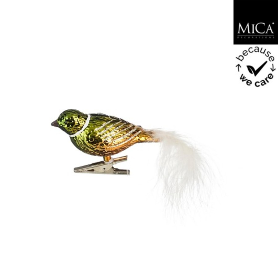 Clip Vogel Groen - L10xb5xh7cm