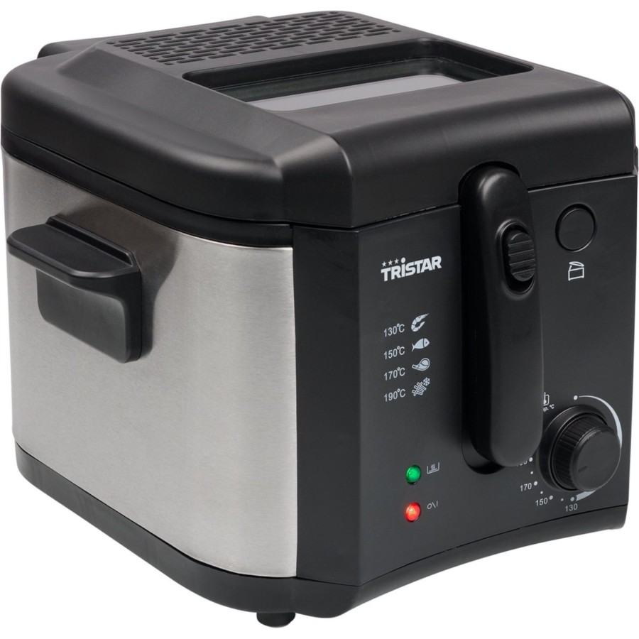 Tristar Friteuse FR-6878 - 2,5 liter - 1600W - Inklapbaar handvat - RVS/Zwart