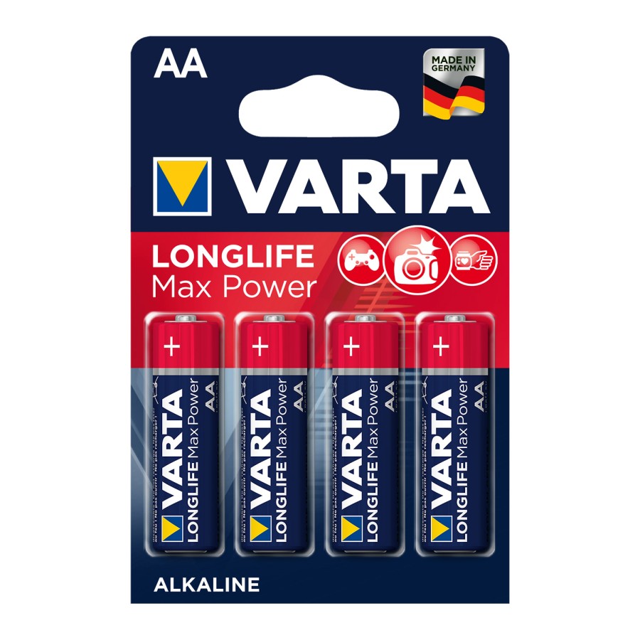 Batterij AA 4X Varta Alkaline Max Power Batterij AA 4X Varta Alkaline Max Power