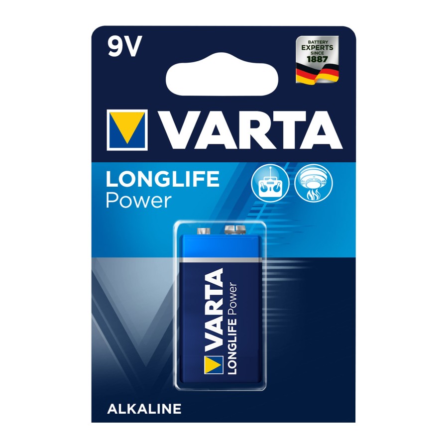Batterij 9V Varta Alkaline Longlife Power