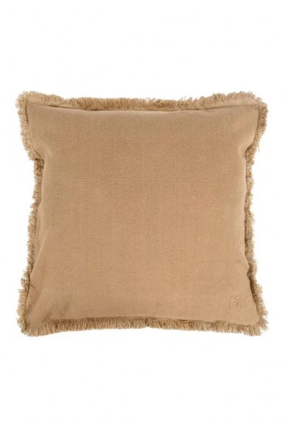 Zusss Kussen met franjes 45x45cm kaki Zusss Kussen met franjes 45x45cm kaki