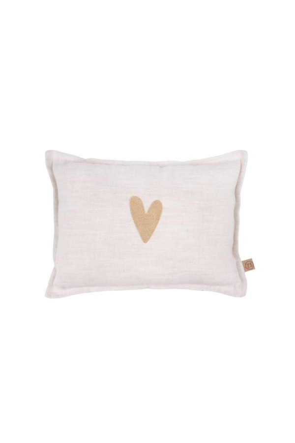 Zusss Kussen Goud Hartje 35x25Cm Peper En Zout Zusss Kussen Goud Hartje 35x25Cm Peper En Zout