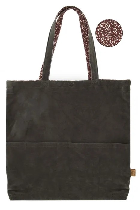 Zusss fluwelen Shopper antracietgrijs