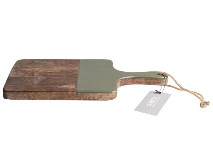 Gusta mango serveerplank met enamel groen Gusta mango serveerplank met enamel groen