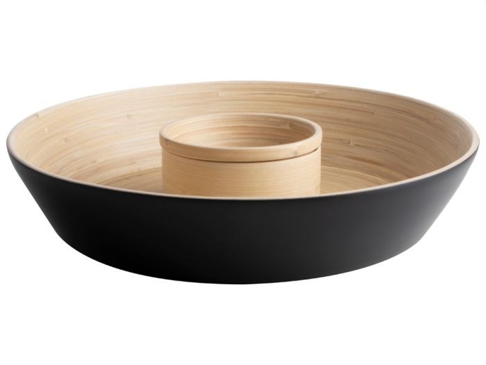 Gusta serveerschaal 29x6cm bamboe zwart Gusta serveerschaal 29x6cm bamboe zwart