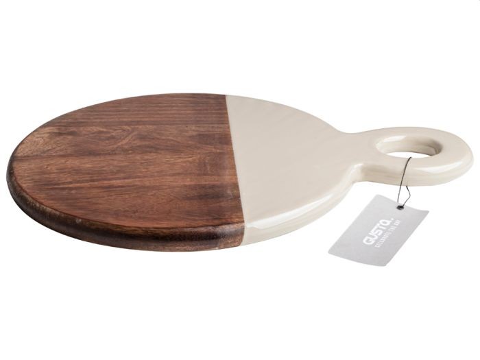 Gusta Serveerplank Mango Met Enamel 32Cm Gusta Serveerplank Mango Met Enamel 32Cm