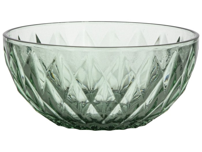 Gusta schaaltje glas 12,5x5,5cm groen