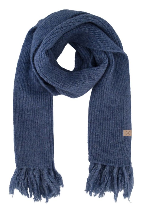 Zusss Gebreide Sjaal Grijs-Blauw Zusss Gebreide Sjaal Grijs-Blauw