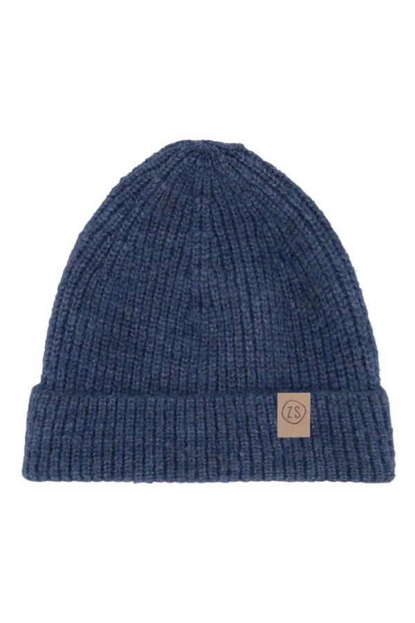 Zusss Gebreide Muts Grijs-Blauw Zusss Gebreide Muts Grijs-Blauw