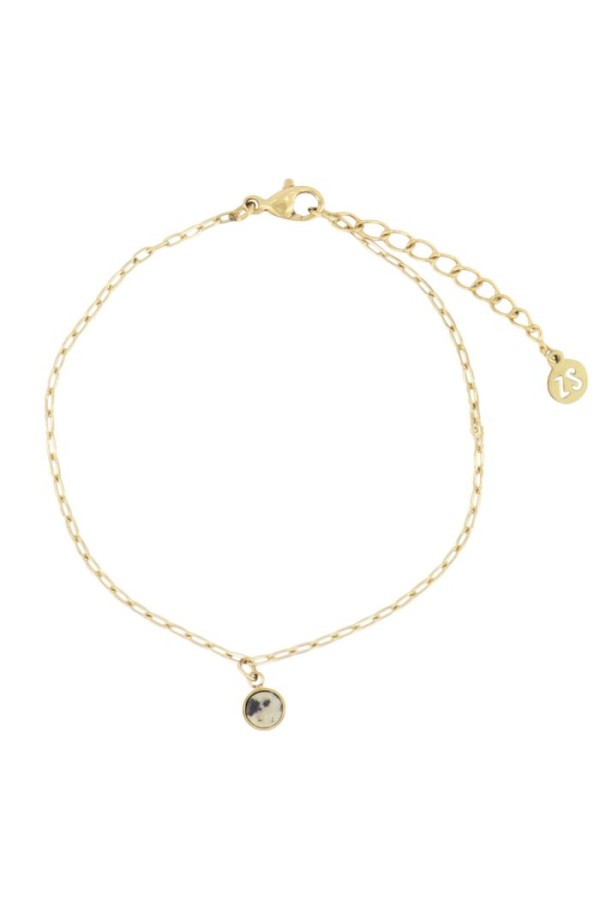 Zusss schakelarmband met muntje spikkels/goud Zusss schakelarmband met muntje spikkels/goud