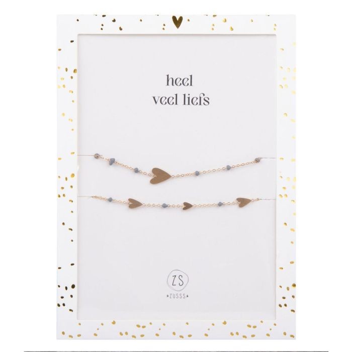 Zusss Vriendschapsarmbandje Zand/goud
