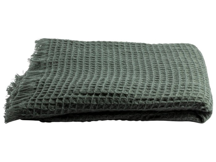 Gusta Plaid wafel 127x152cm Donkergroen Gusta Plaid wafel 127x152cm Donkergroen