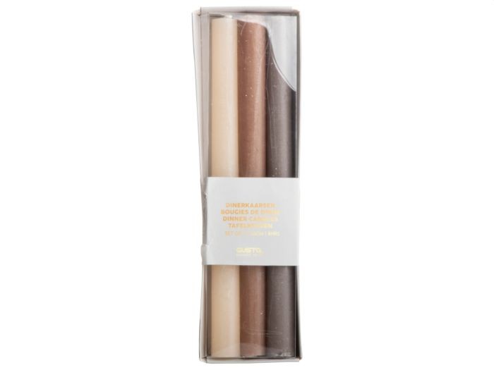 Gusta Set 3 Dinerkaarsen 25cm Gentle Gusta Set 3 Dinerkaarsen 25cm Gentle