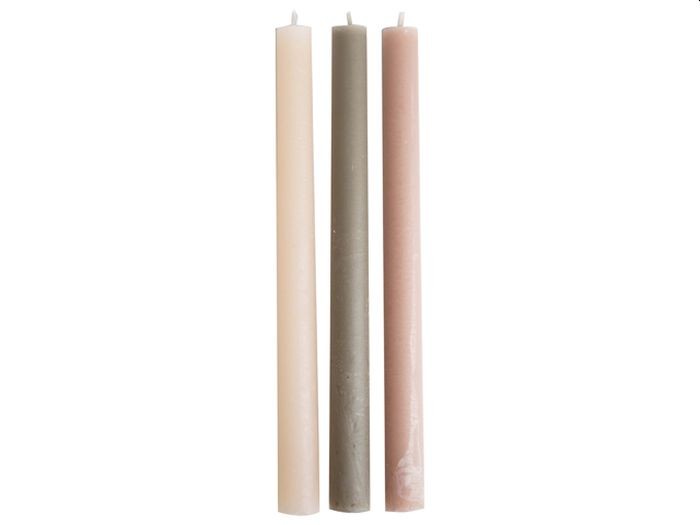 Gusta dinerkaarsen 25cm essence 3 stuks