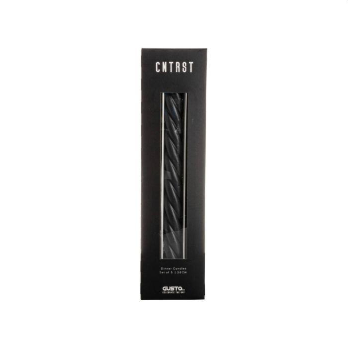Gusta Swirl Dinerkaars 3 Pack Zwart Gusta Swirl Dinerkaars 3 Pack Zwart