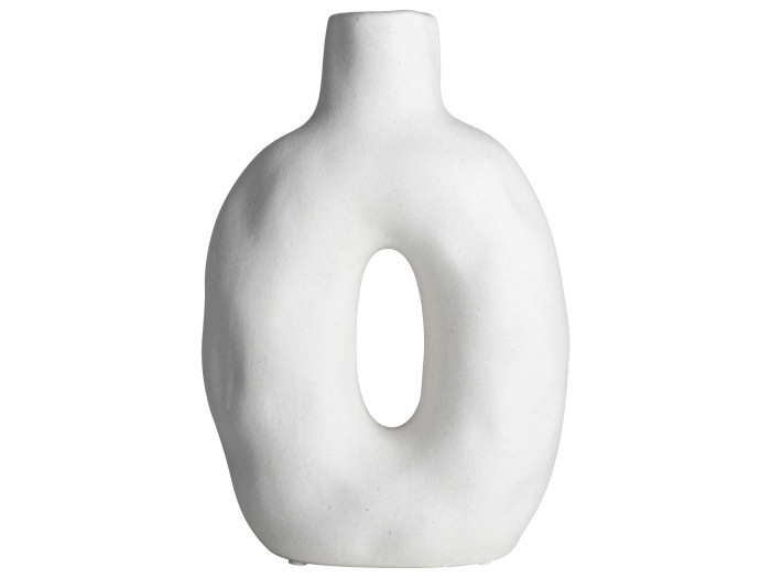 Gusta vaas rond 14,6x7,6x21,8cm wit Gusta vaas rond 14,6x7,6x21,8cm wit