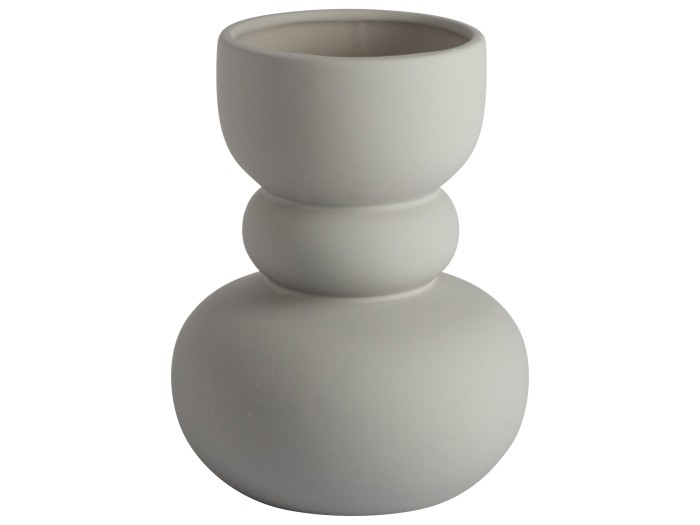 Gusta vaas rubberlook 14,9x19cm taupe Gusta vaas rubberlook 14,9x19cm taupe