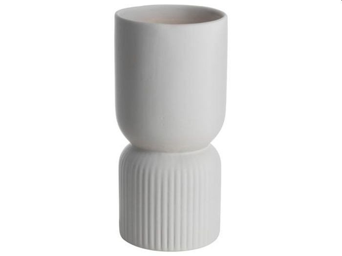 Gusta Vaas Ribbel 8x8x20,2Cm Taupe Gusta Vaas Ribbel 8x8x20,2Cm Taupe