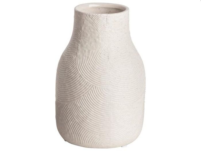 Gusta Vaas Lijnen 9,3x14,3Cm Wit Gusta Vaas Lijnen 9,3x14,3Cm Wit