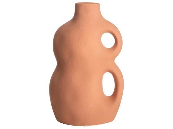 Vaas M Handvatten 16,3x11x26,3Cm Terra Vaas M Handvatten 16,3x11x26,3Cm Terra