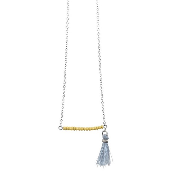 Zusss Ketting Oud Zilver Met Kerrie Kraaltjes