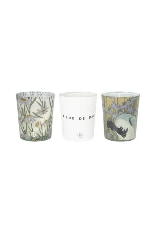 Zusss set van 3 glaskaarsjes pluk de dag