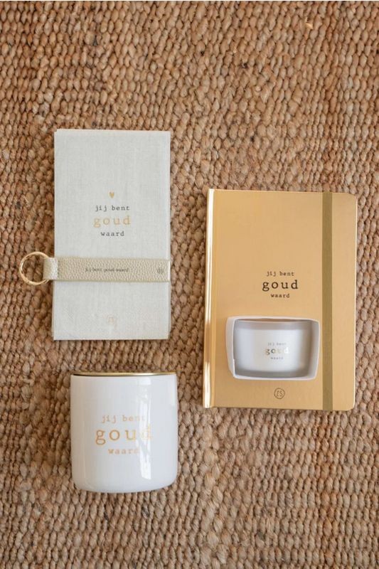 Zusss Geurkaars In Wikkel Jij Bent Goud Waard Wit Goud