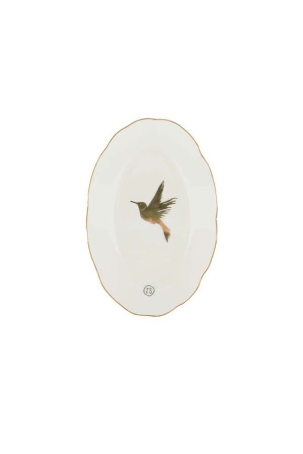Zusss Ovalen schaaltje Vogel Wit Zusss Ovalen schaaltje Vogel Wit