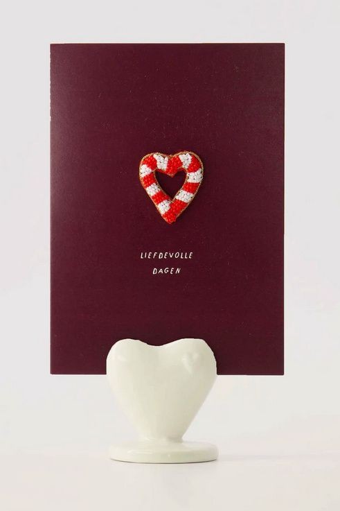 Zusss Kaartenstaandaard Keramiek Hartje
