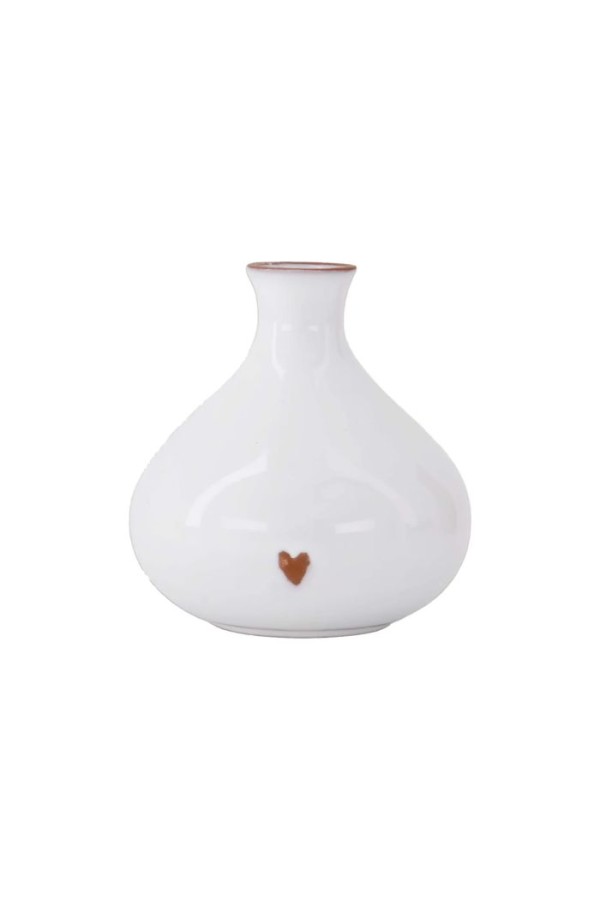 Zusss Vaasje Terracotta Hartje Wit