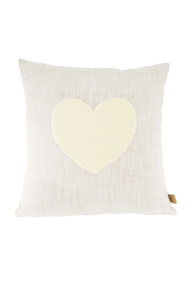 Zusss Kussen Tufted Hart Zand
