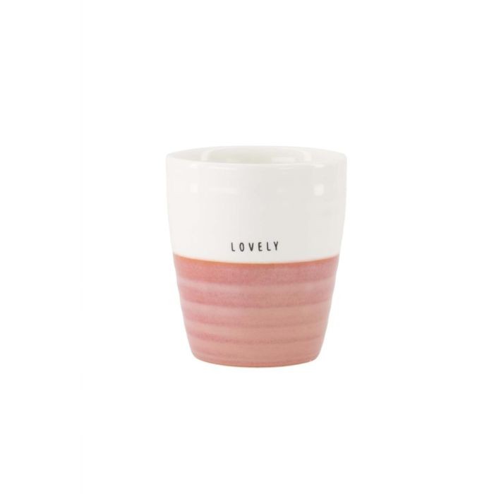 Zuss Koffiemok Lovely Wit/roze