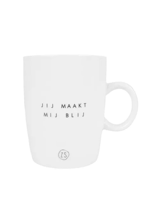 Zusss theemok jij maakt mij blij wit Zusss theemok jij maakt mij blij wit