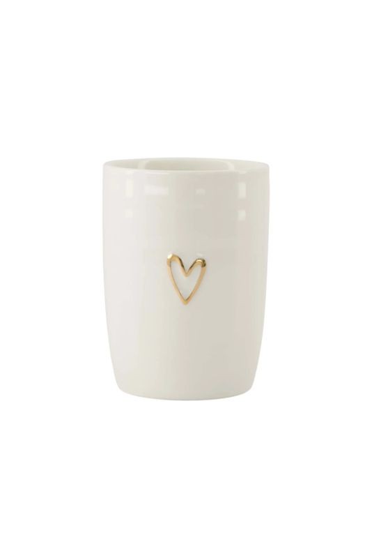Zusss Koffiemok Open Hartje Wit Goud