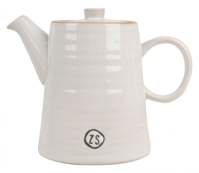 Zusss theepot aardewerk 1,25L wit Zusss theepot aardewerk 1,25L wit