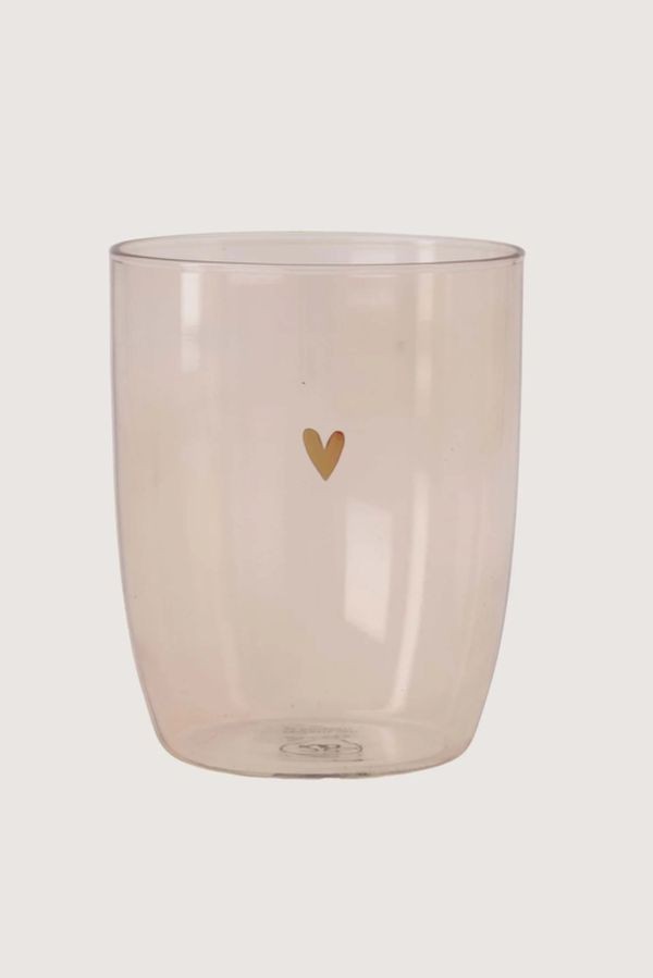 Zusss Drinkglas Hartje Roze