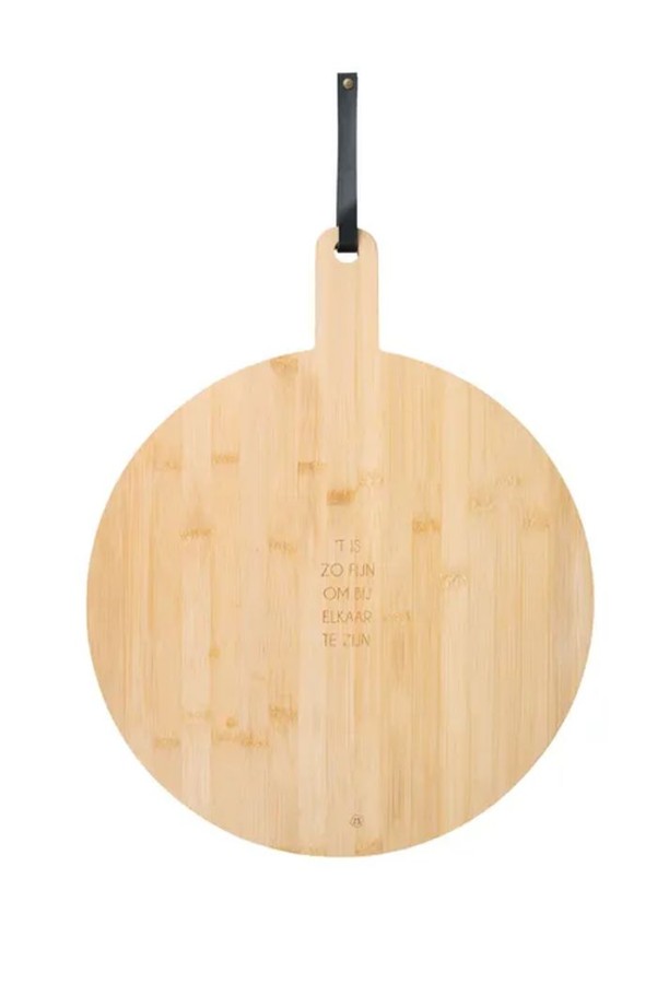 Zusss houten serveerplank rond het is zo fijn 40cm Zusss houten serveerplank rond het is zo fijn 40cm