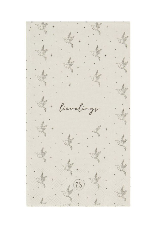 Zusss Servetten Lievelings 11x20Cm Zand