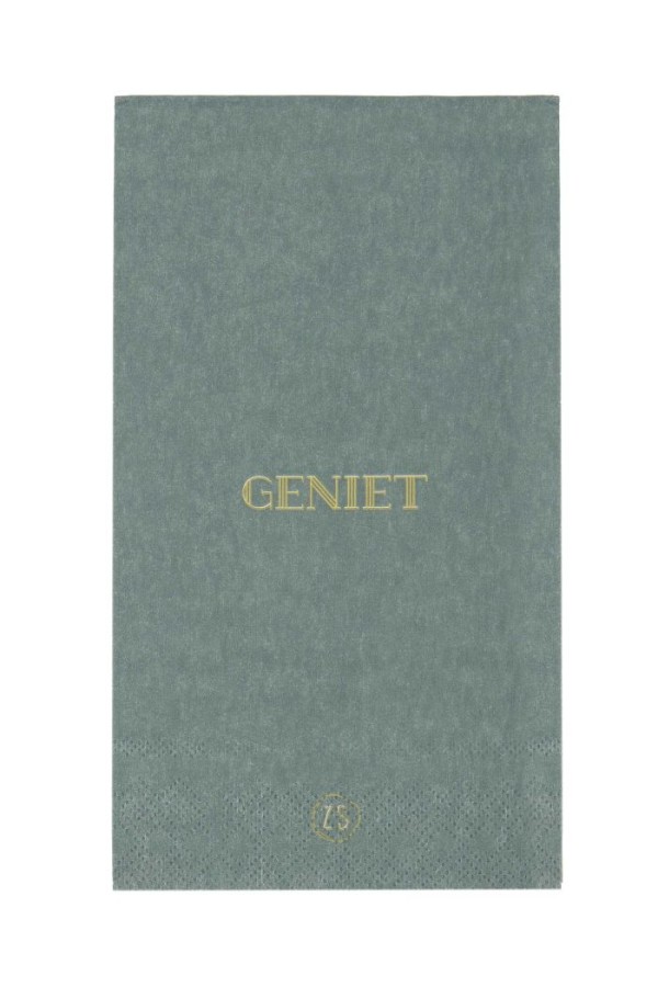 Zusss Servetten Geniet 11x20Cm Diepgroen Zusss Servetten Geniet 11x20Cm Diepgroen