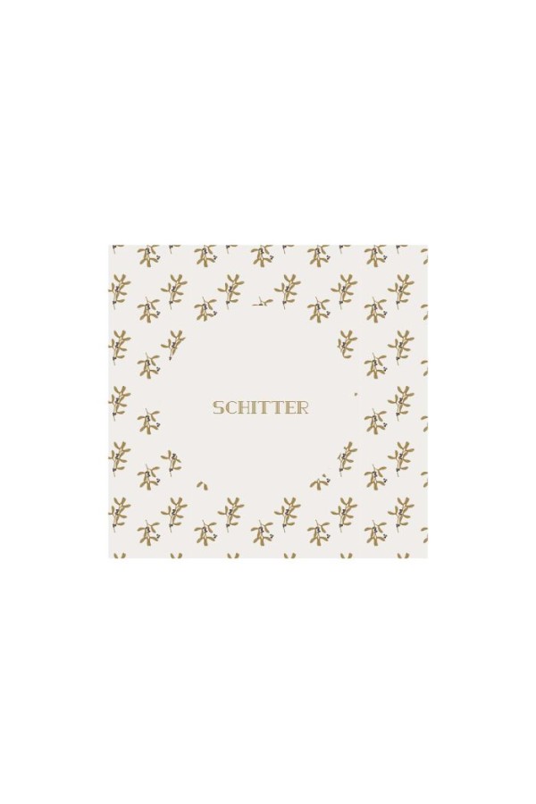 Zusss Servetten Schitter 12,5x12,5Cm Off White