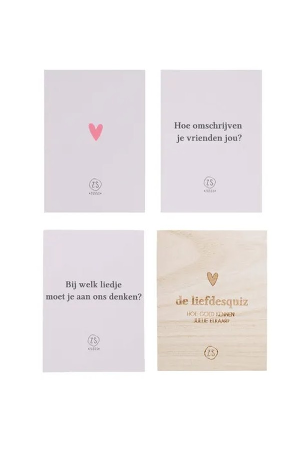 Zusss liefdesquiz in een doosje Zusss liefdesquiz in een doosje