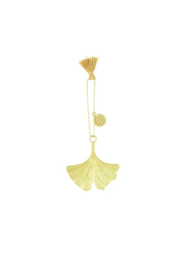 Zusss Metalen Hanger Ginko Blad Goud