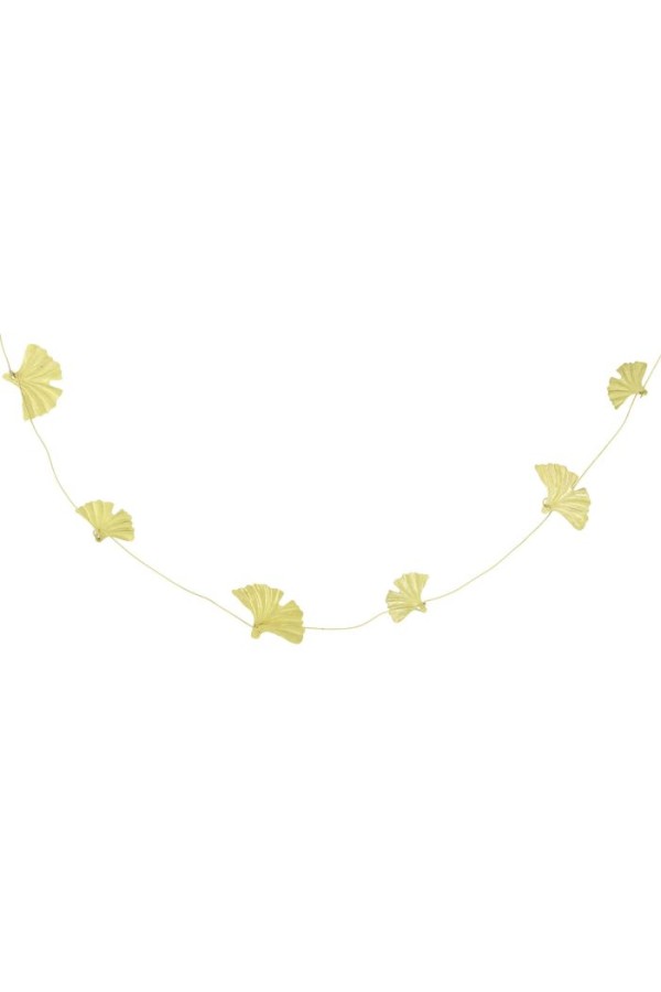 Zusss Metalen Slinger Ginko Blaadjes 300Cm Goud Zusss Metalen Slinger Ginko Blaadjes 300Cm Goud
